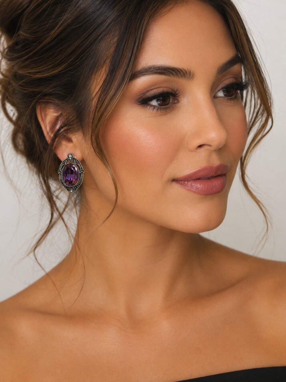 NWT 7 Charming Sisters Imperial Crystal Drop Earrings 1โ Glam Statement Earrings